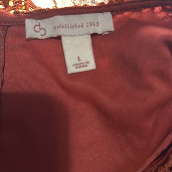 Y2K Crochet Lace Sheer Sleeve Top Midi Skirt Set Womens Size L Romantic Feminine - Picture 7 of 7